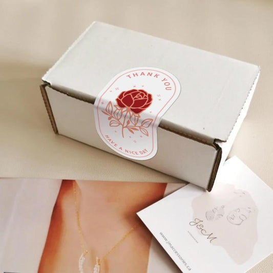 100pcs Flowers Package Sticker Gift Tag Assortment