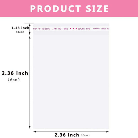 100pcs Clear Self-Sealing Glass Paper Bags 1-4 Mils Thick for Biscuits Candy