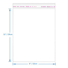 50pcs 8x11 10x12 10x14 11x14 Inch Transparent Cellophane Plastic Bags