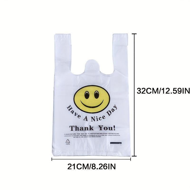 50pcs Thickened Plastic Food Bag Disposable Tote Vest Bag for Shopping