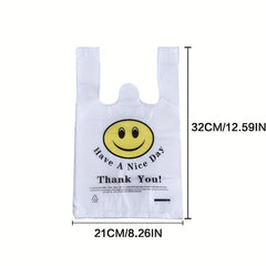 50pcs Thickened Plastic Food Bag Disposable Tote Vest Bag for Shopping