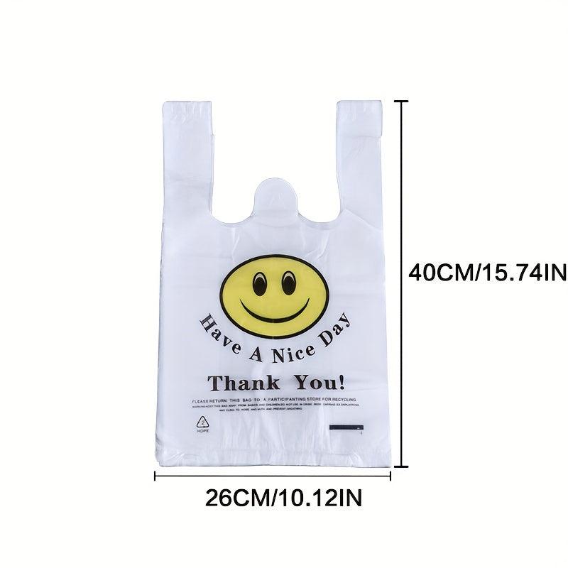 50pcs Thickened Plastic Food Bag Disposable Tote Vest Bag for Shopping