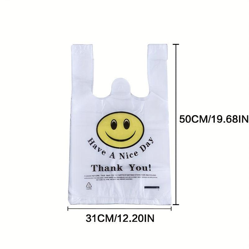 50pcs Thickened Plastic Food Bag Disposable Tote Vest Bag for Shopping