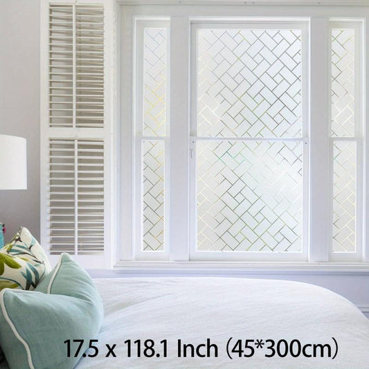 Frosted Privacy Window Film Heat Control UV Blocking for Home Office