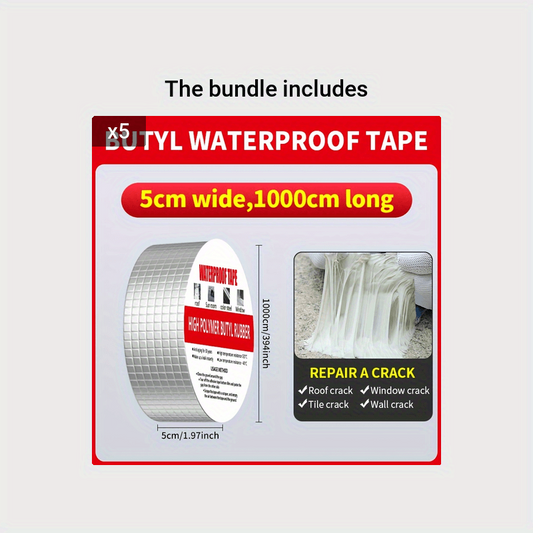 Strong Butyl Waterproof Tape Roll for Roof Repairs and Leak Blocking