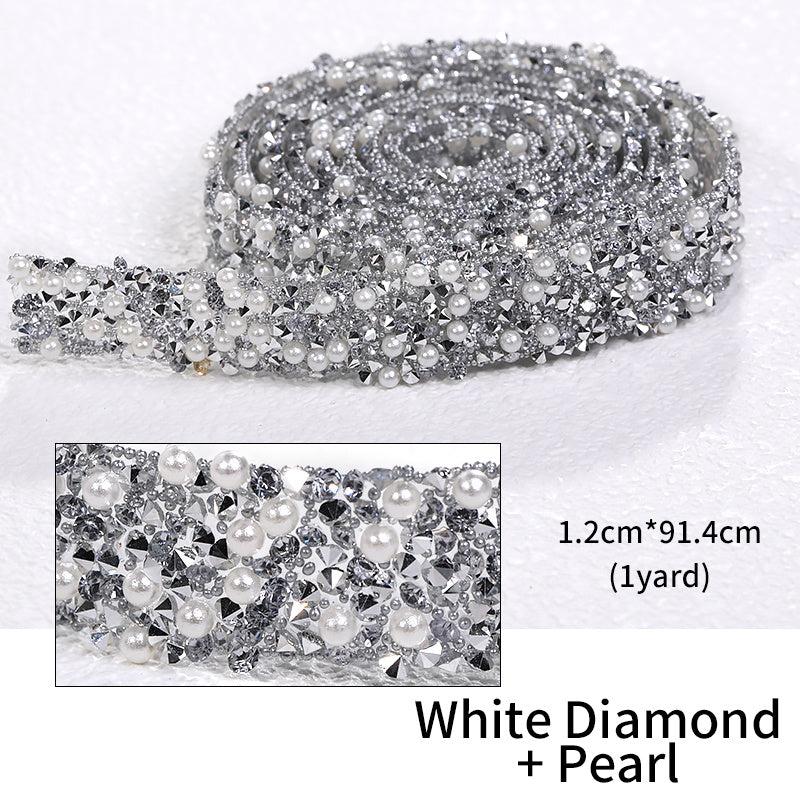 91m Rhinestone Ribbon With Artificial Diamond Trim for DIY Crafts