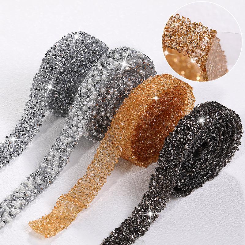 91m Rhinestone Ribbon With Artificial Diamond Trim for DIY Crafts