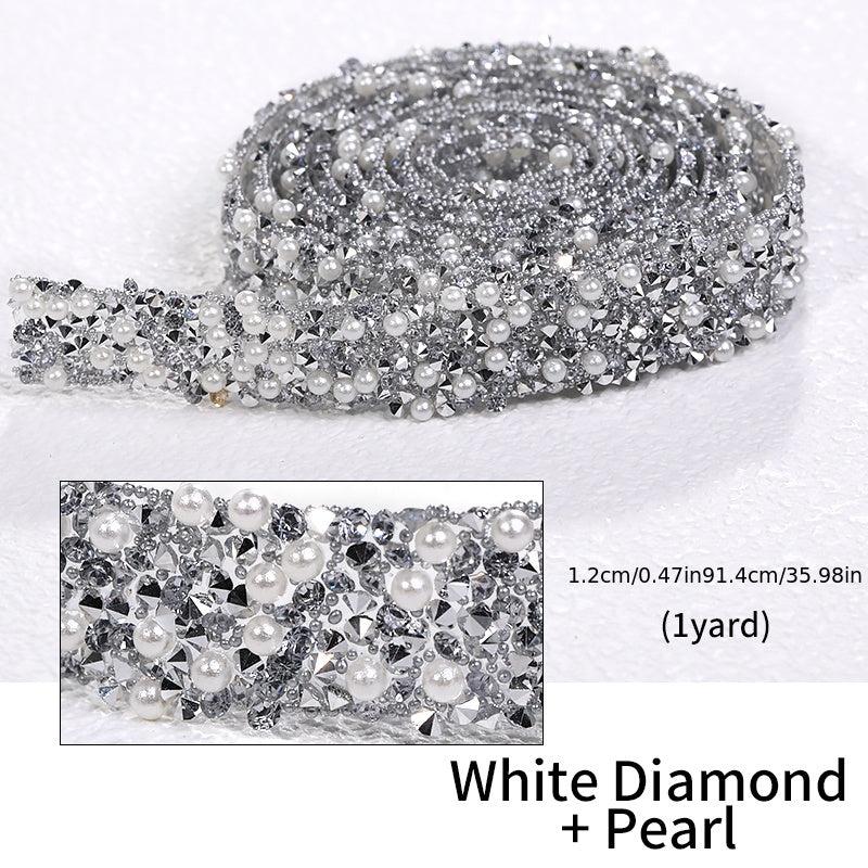 91m Rhinestone Ribbon With Artificial Diamond Trim for DIY Crafts