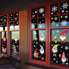 Christmas Window Clings Gnome Snowflake Window Stickers Decals Holiday Decor