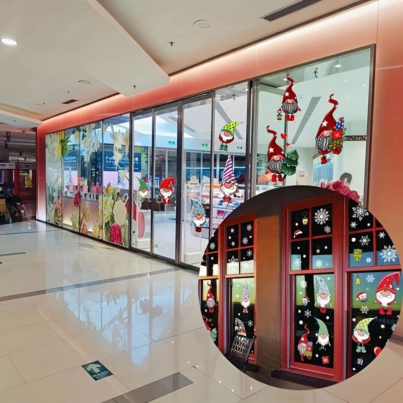 Christmas Window Clings Gnome Snowflake Window Stickers Decals Holiday Decor