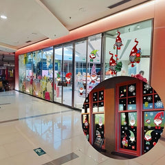 Christmas Window Clings Gnome Snowflake Window Stickers Decals Holiday Decor