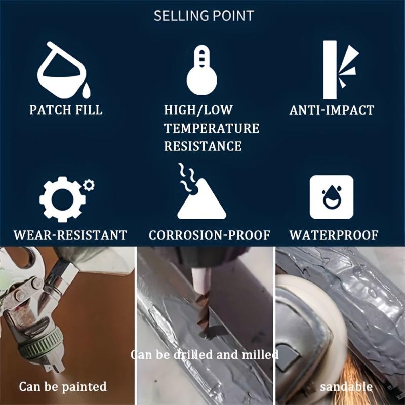 Metal Repair Glue for Water Pipes Casting Repair Bonding Paste 2pcs