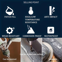 Metal Repair Glue for Water Pipes Casting Repair Bonding Paste 2pcs