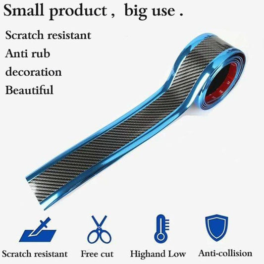 Car Sticker Carbon Fiber Rubber DIY Door Sill Protector Edge Guard Strip