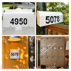 10pcs Reflective Mailbox Numbers Sticker Decal, Waterproof Self Adhesive