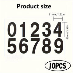 10pcs Reflective Mailbox Numbers Sticker Decal, Waterproof Self Adhesive