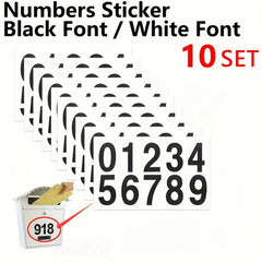 10pcs Reflective Mailbox Numbers Sticker Decal, Waterproof Self Adhesive