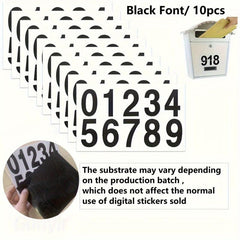 10pcs Reflective Mailbox Numbers Sticker Decal, Waterproof Self Adhesive