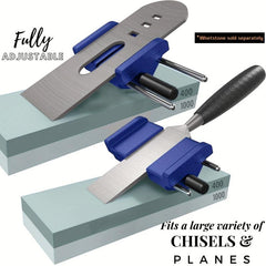 Chisel & Plane Sharpening Jig - Adjustable Angle Guide Holder