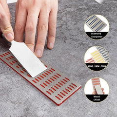 3pcs 152x50mm Diamond Whetstone Set for Food Trucks, 150/400/300 Grit
