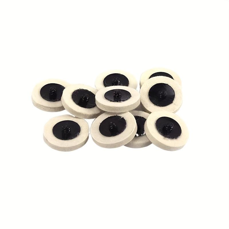 9pcs Wool Fabric Buffing Pads Wheels Disc Holder Set