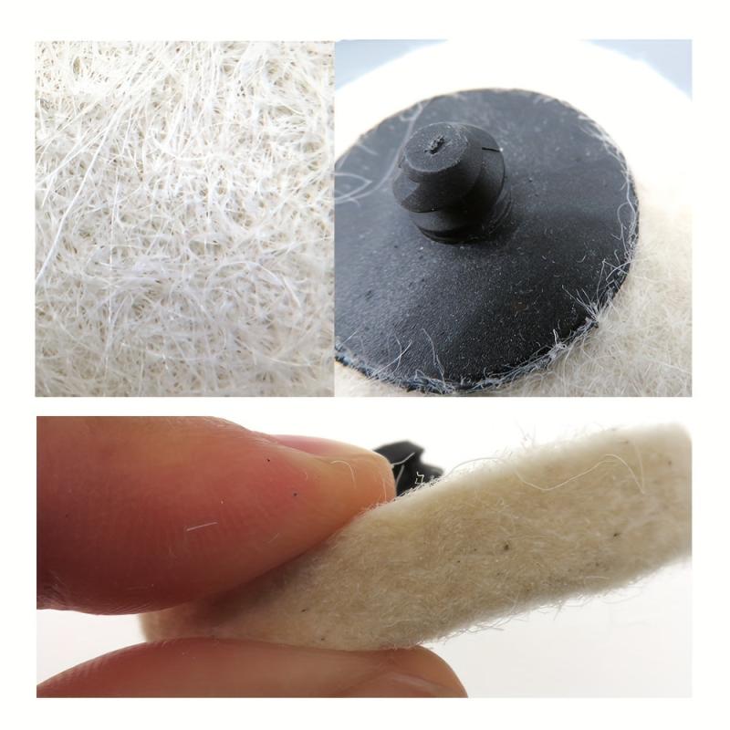9pcs Wool Fabric Buffing Pads Wheels Disc Holder Set