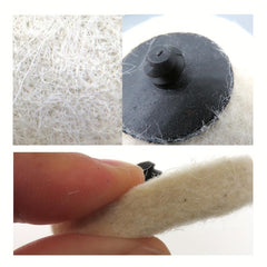 9pcs Wool Fabric Buffing Pads Wheels Disc Holder Set