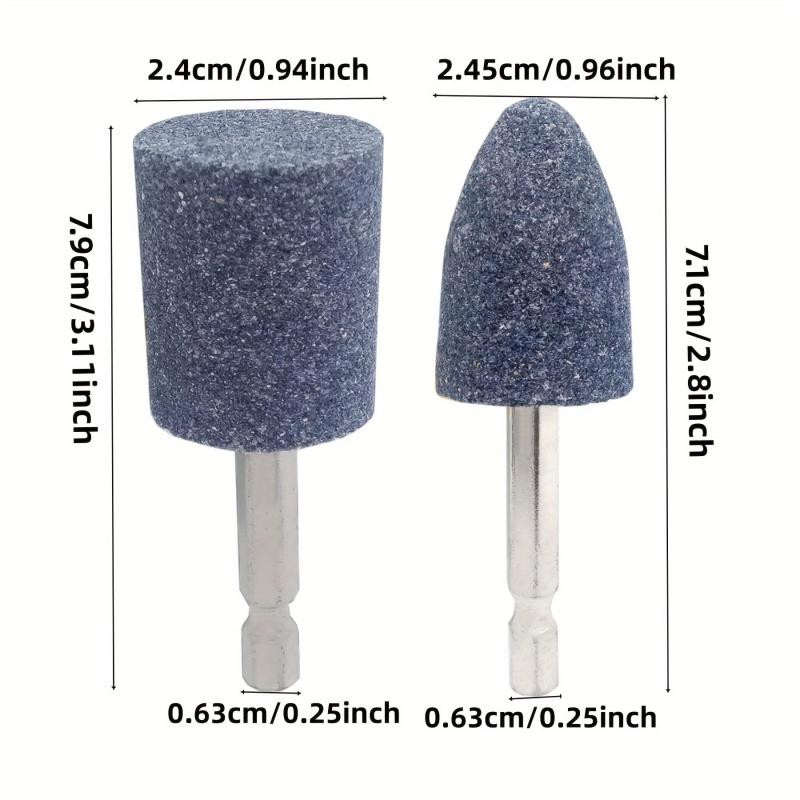 2pcs Metal Grinding Stone Set Rotating Tool Grinding Stone Wheel Head