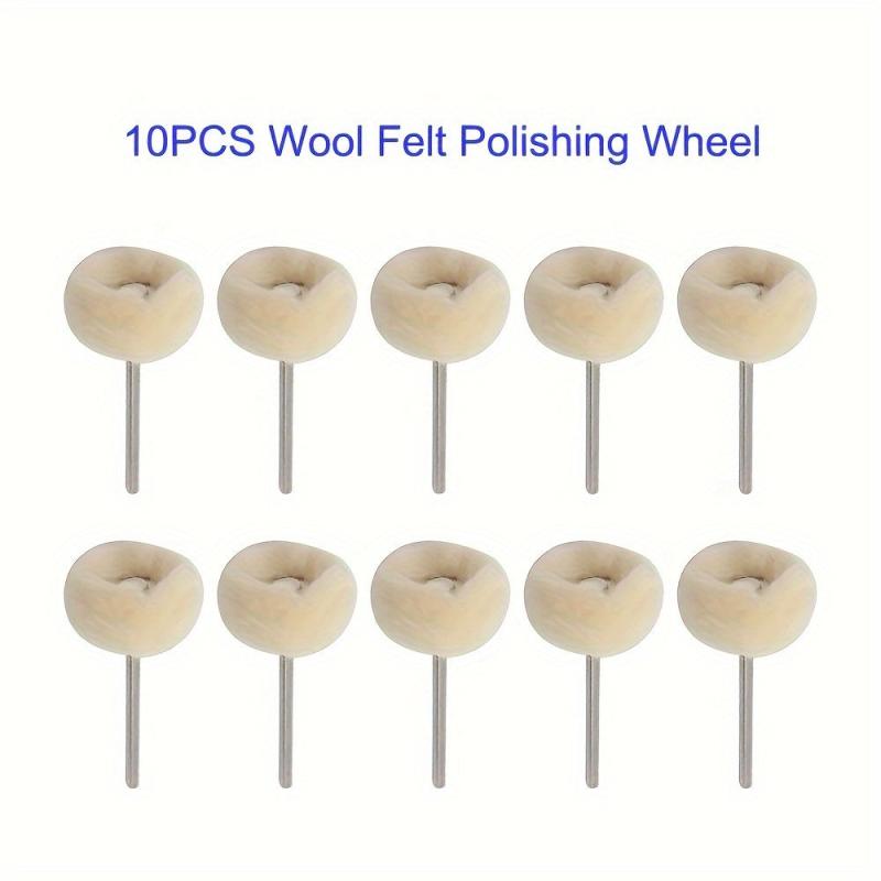 10pcs Soft Wool Felt Polishing Wheel Grinding Wheel 3mm Shank
