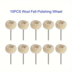 10pcs Soft Wool Felt Polishing Wheel Grinding Wheel 3mm Shank