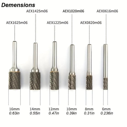 Tungsten Steel Rotary File Carbide Burr Milling Cutter Drill For Metal