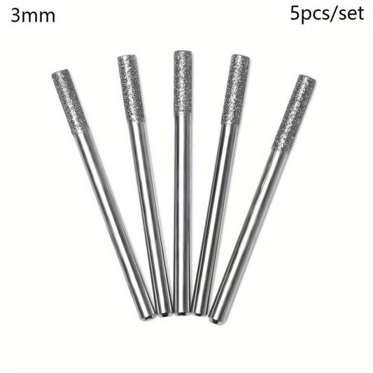 5pcs 5/32 Diamond Chainsaw Sharpener Burr Stone Round File Fit 1453 Craftsman