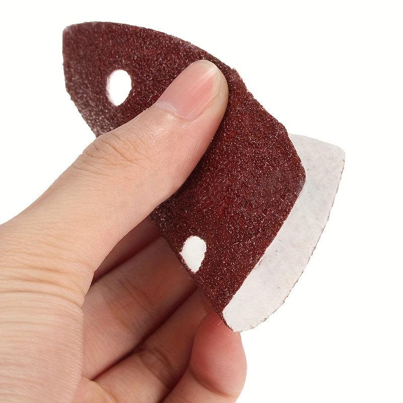 100pcs 90mm Triangle Mouse Sanding Disc Sheet 40 180Grits Grinder Sandpaper