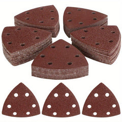 100pcs 90mm Triangle Mouse Sanding Disc Sheet 40 180Grits Grinder Sandpaper