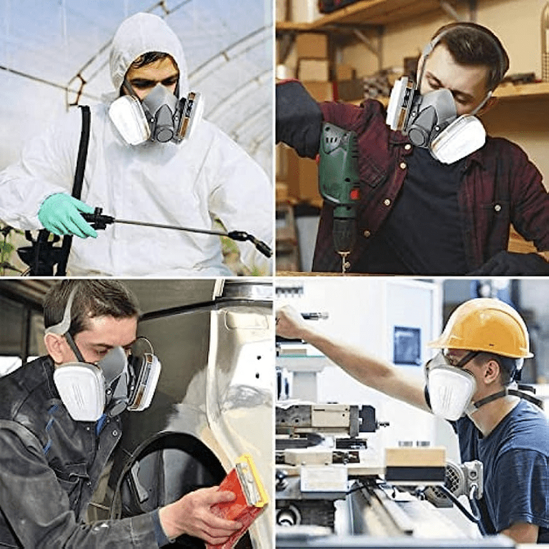 Respirator Mask Reusable Half Face Cover Gas Mask Paint Face Cover