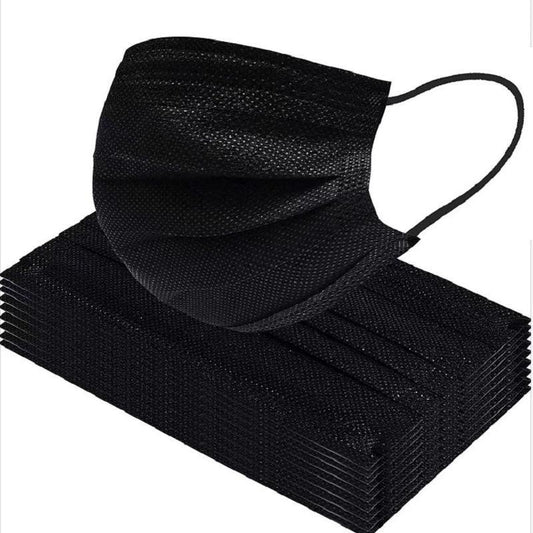 50pcs Disposable Face Masks 3 Ply Comfortable Nose Office Elasti