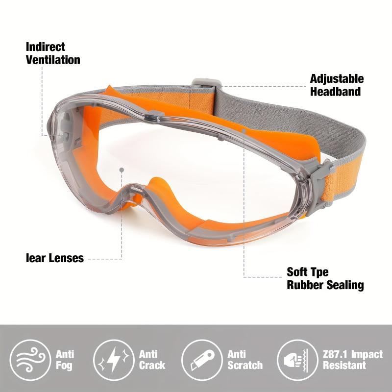 Industrial Safety Goggles Anti-fog Clear Lens for Men and Women