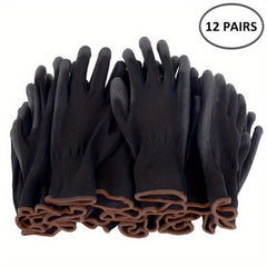 12 Pairs Protective Work Gloves Wear resistant Non slip Anti static Safety Glove