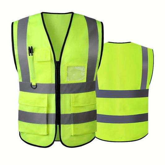 Reflective Safety Vest High Visibility Security With Pocket