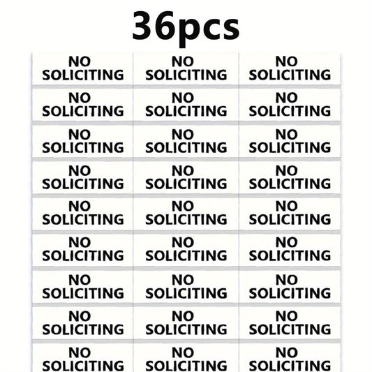 15pcs Transparent No Soliciting Sign Waterproof for Home Office