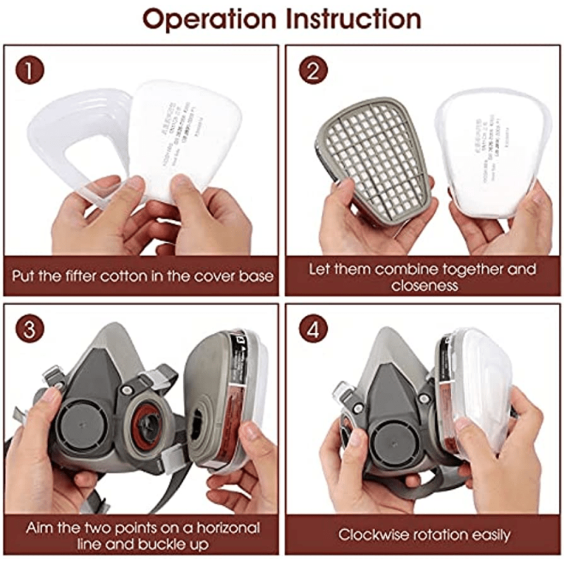 15-in-1 6200 Respirator Face Cover Protect Against Pain