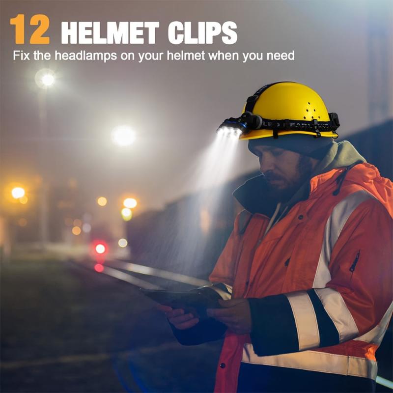 12pcs Safety Helmet Headlamp Buckle Anti Slip Plastic Hook Mining Light Hook