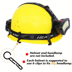 12pcs Safety Helmet Headlamp Buckle Anti Slip Plastic Hook Mining Light Hook