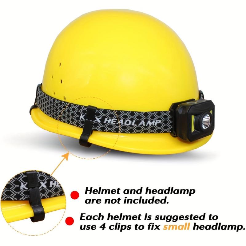 12pcs Safety Helmet Headlamp Buckle Anti Slip Plastic Hook Mining Light Hook
