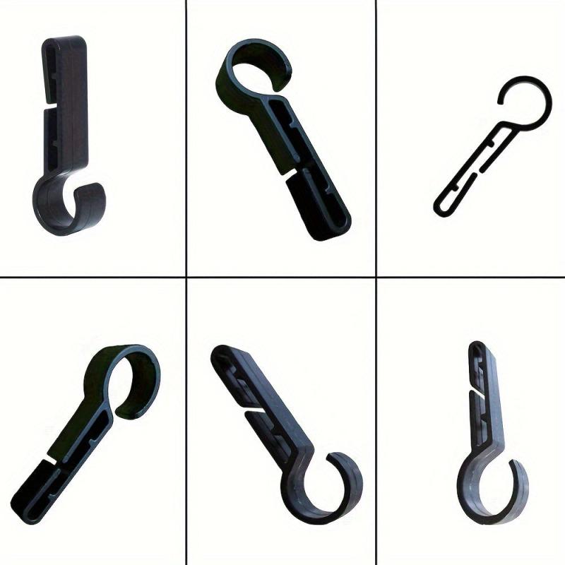 12pcs Safety Helmet Headlamp Buckle Anti Slip Plastic Hook Mining Light Hook