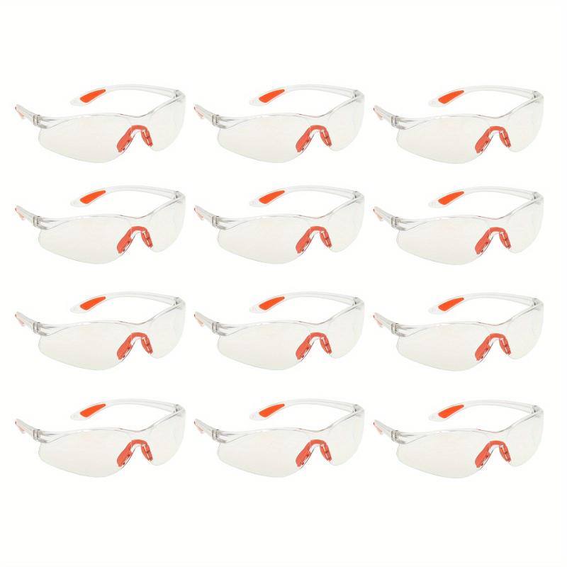 Safety Goggles Protective Eyewear Clear Lenses Rubber Nose 12pcs