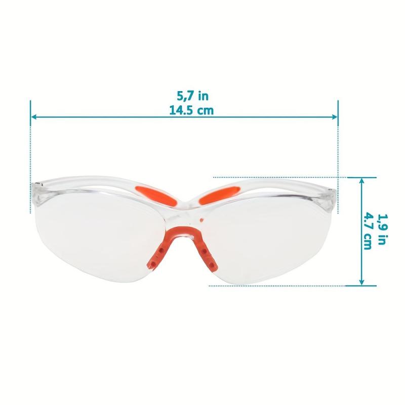 Safety Goggles Protective Eyewear Clear Lenses Rubber Nose 12pcs