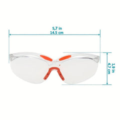 Safety Goggles Protective Eyewear Clear Lenses Rubber Nose 12pcs