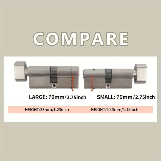 European Standard 70mm Large Cylinder Knob Lock with 3 Keys