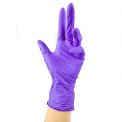 100pcs Purple Nitrile Gloves Powder Fingernail Disposable Industrial Rubber Glov